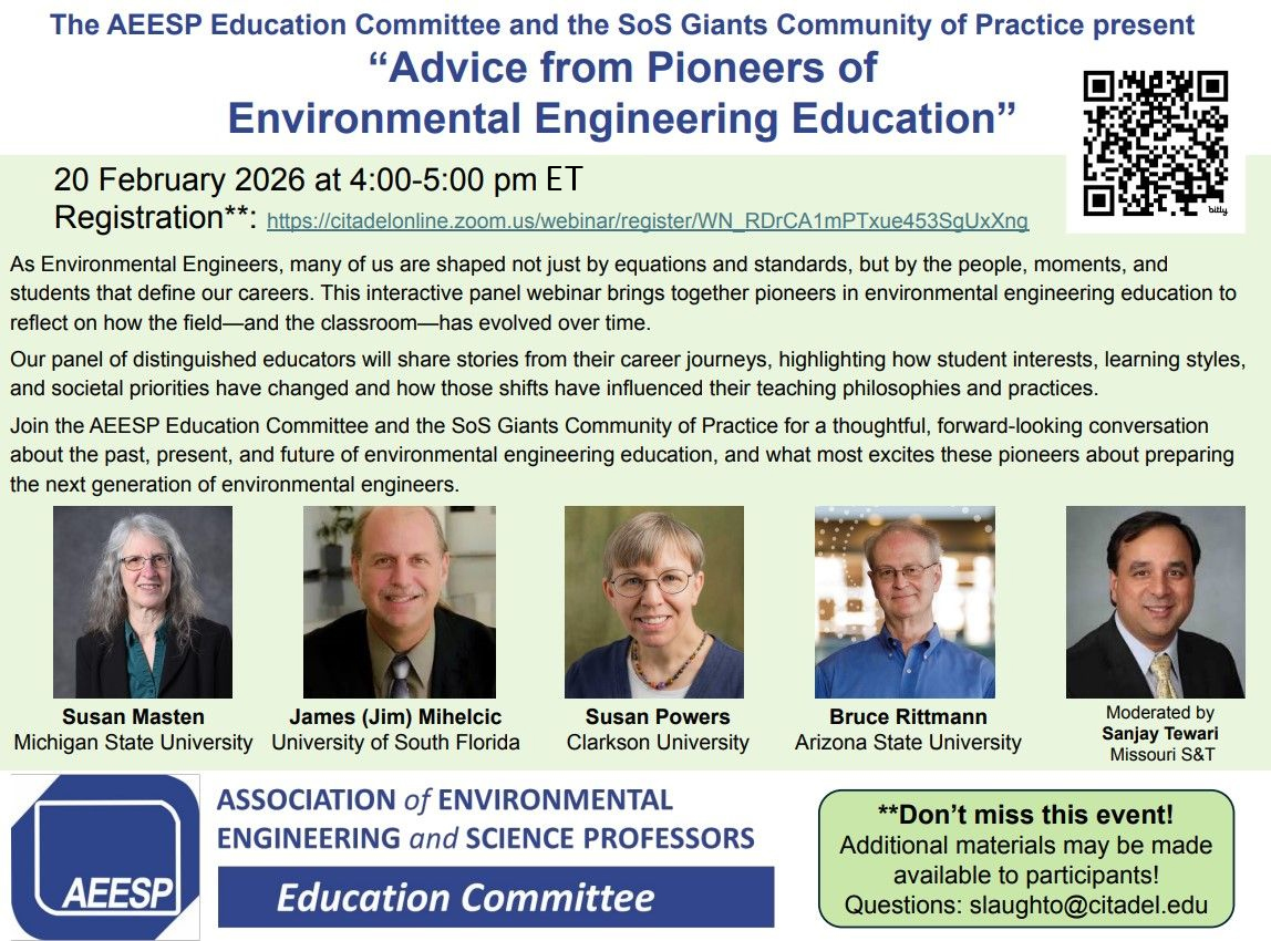 Advice from Pioneers of Environmental Engineering Education